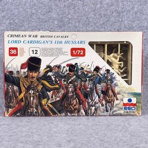 ESCI 1/72 Crimean War Lord Cardigans 11th Hussars 36pc Unpainted Figures Vintage
